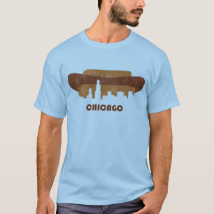 Retro Chicago Skyline-Männer T-Shirt