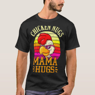 Retro Chicken Nugs und Mama Hugs Mütter Day Sayi T-Shirt