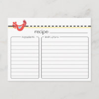 Retro Chicken Rezept Card