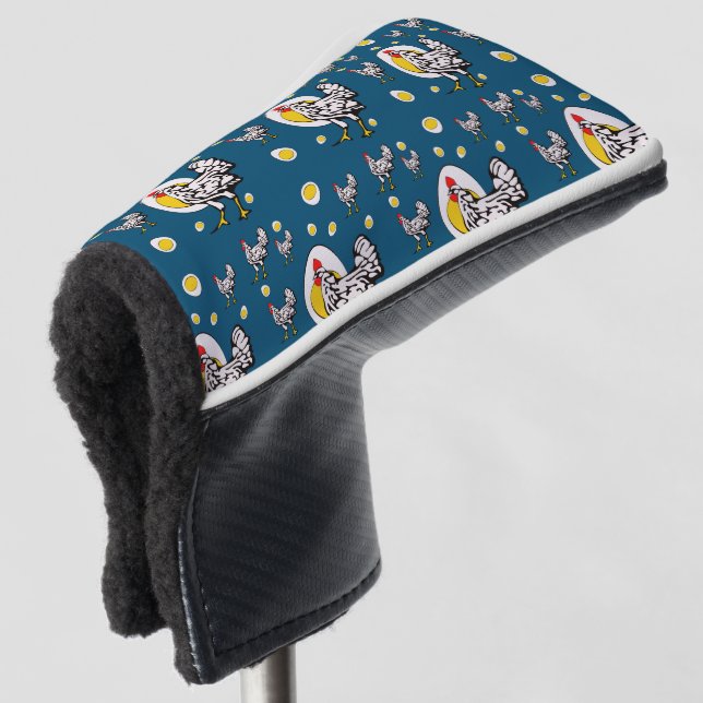 Retro Chickens Golf Headcover (3/4 Vorderseite)