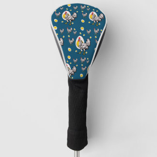 Retro Chickens Golf Headcover