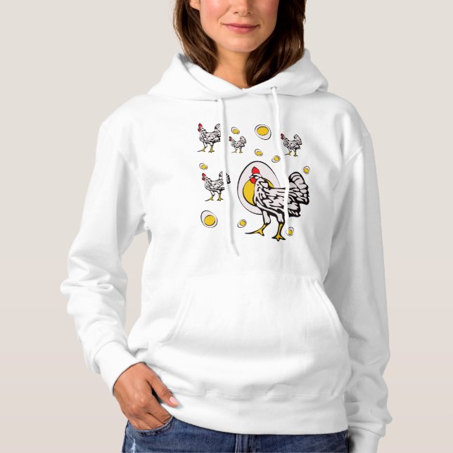 Retro Chickens Hoodie (Vorderseite)