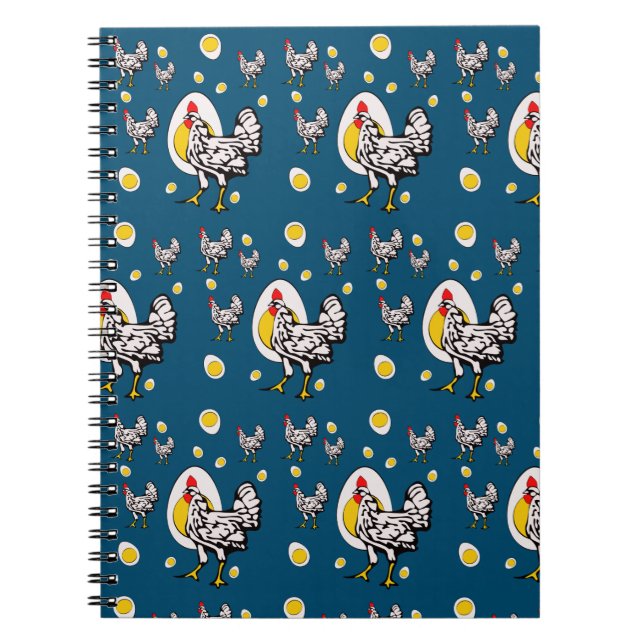 Retro Chickens Notizblock (Vorderseite)