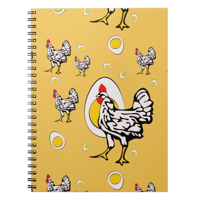 Retro Chickens Notizblock (Vorderseite)