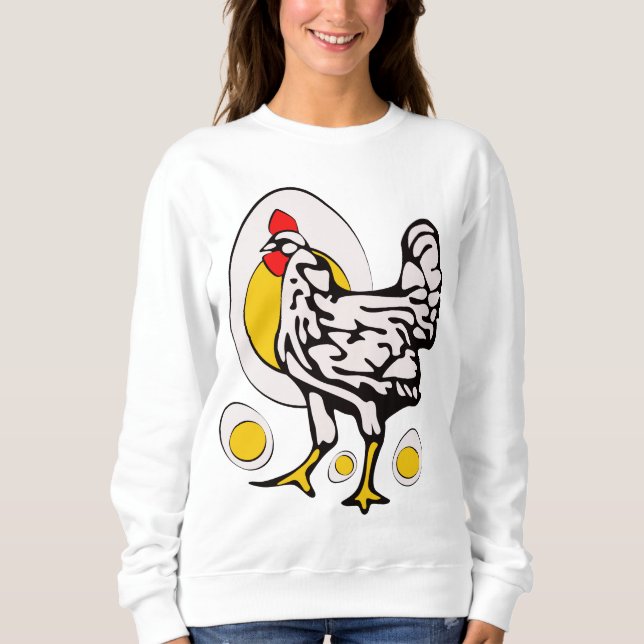 Retro Chickens Sweatshirt (Vorderseite)