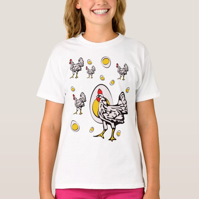 Retro Chickens T-Shirt (Vorderseite)