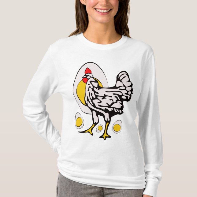 Retro Chickens T-Shirt (Vorderseite)