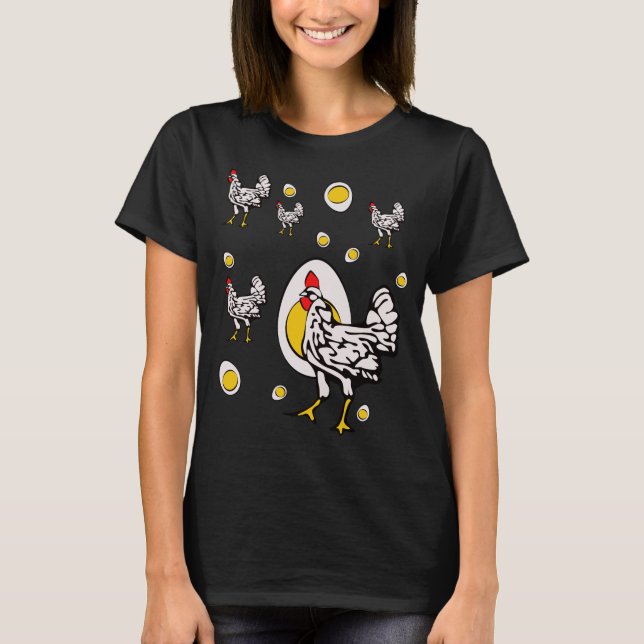 Retro Chickens T-Shirt (Vorderseite)