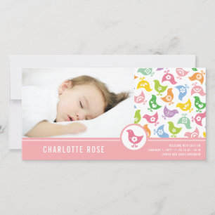 Retro Chicks Girl Geburtshilfekarte Ankündigung