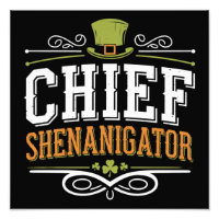 Retro Chief Shenanigator Lucky Leprechaun Hat
