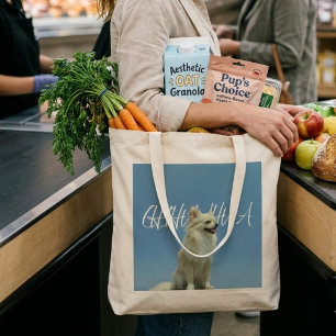 Retro Chihuahua Blaue Himmel Ästhetik Hunde-Mama G Jumbo Stoffbeutel