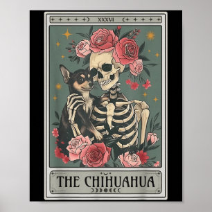 Retro Chihuahua Hundeliebhaber Der Mond Halloween Poster