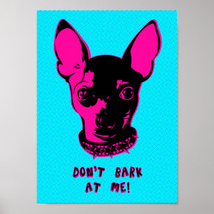 Retro Chihuahua Illustration Poster