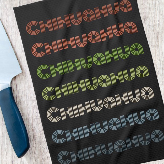 Retro Chihuahua Pattern Geschirrtuch (Retro Chihuahua Pattern Kitchen Towel)