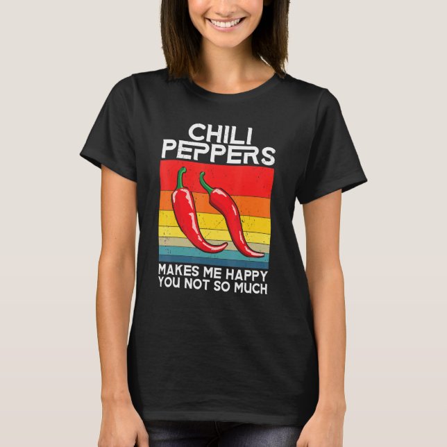 Retro Chili Paprika Rot Heiße Scharfe Paprika Esse T-Shirt (Vorderseite)