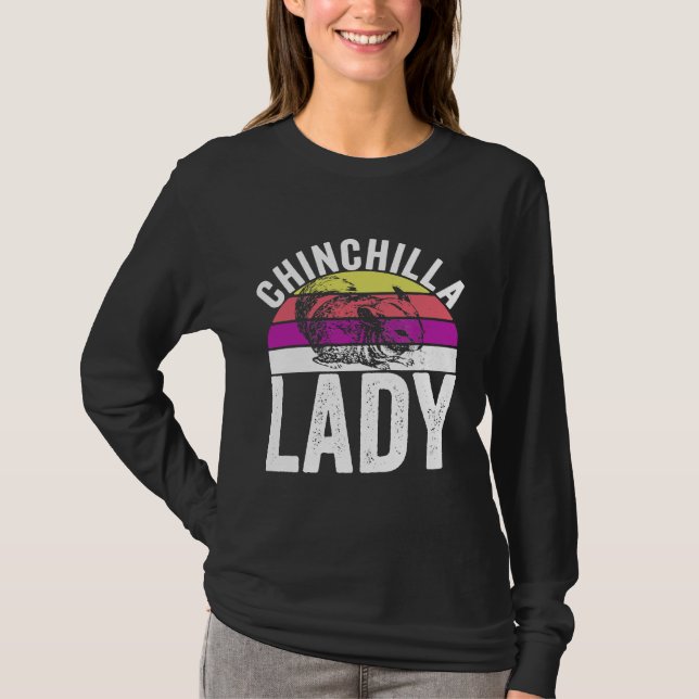 Retro Chinchilla Lady S T-Shirt (Vorderseite)