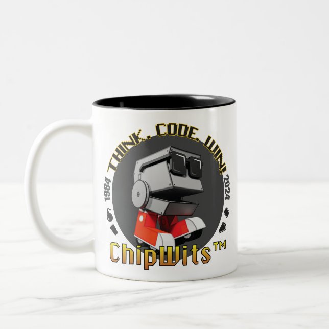 Retro ChipWits-Tasse Zweifarbige Tasse (Links)