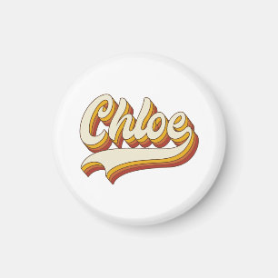 Retro Chloe Name 70er Jahre Vintage Design Magnet