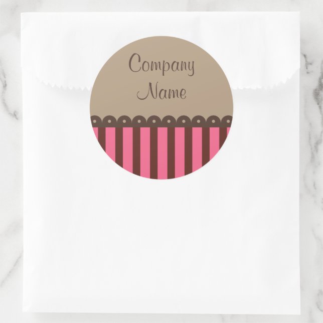 Retro Chocolate Business Stickers (Tasche)