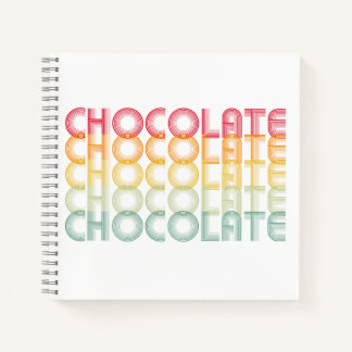 Retro Chocolate Rainbow Color Journal Notizbuch