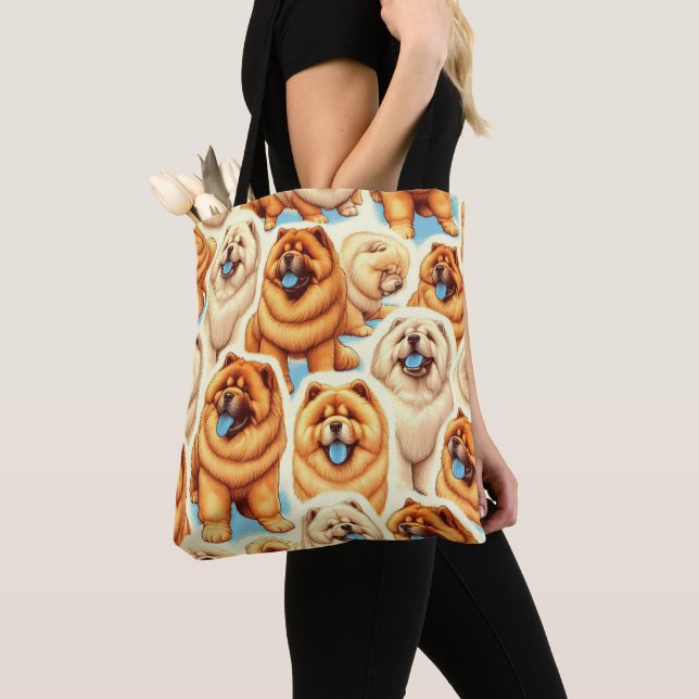 Retro Chow-Chow Nahtloses Muster (Von Nahem)
