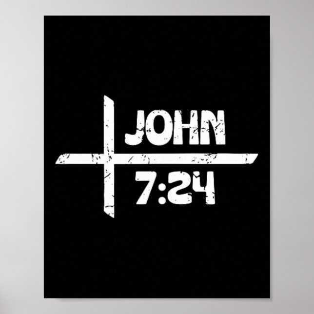 Retro Christlich Und Tätowiert John 724 - Front un Poster (Vorne)