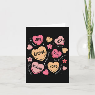 Retro Christlich Valentine Candy Heart Jesus Valen Karte