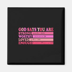 Retro christlicher Bibelvers Valentinstag Gott sag Magnet