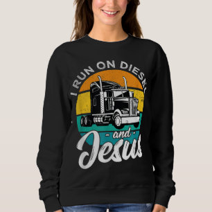 Retro-Christlicher LKW-Fahrer, den ich mit Diesel Sweatshirt