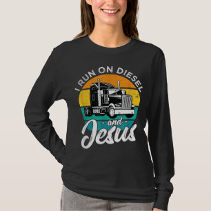 Retro-Christlicher LKW-Fahrer, den ich mit Diesel  T-Shirt