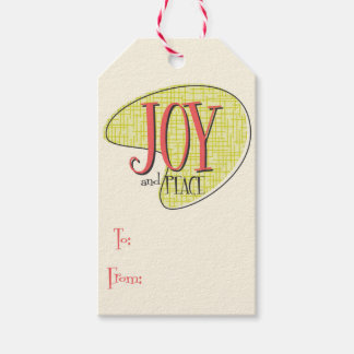 Retro Christmas 1958 Joy Gift Tag -Anpassen Sie es Geschenkanhänger