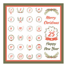 RETRO CHRISTMAS ADVENT CALENDAR 2023 POSTER