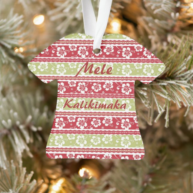 Retro Christmas Aloha Shirt Ornament (Baum)