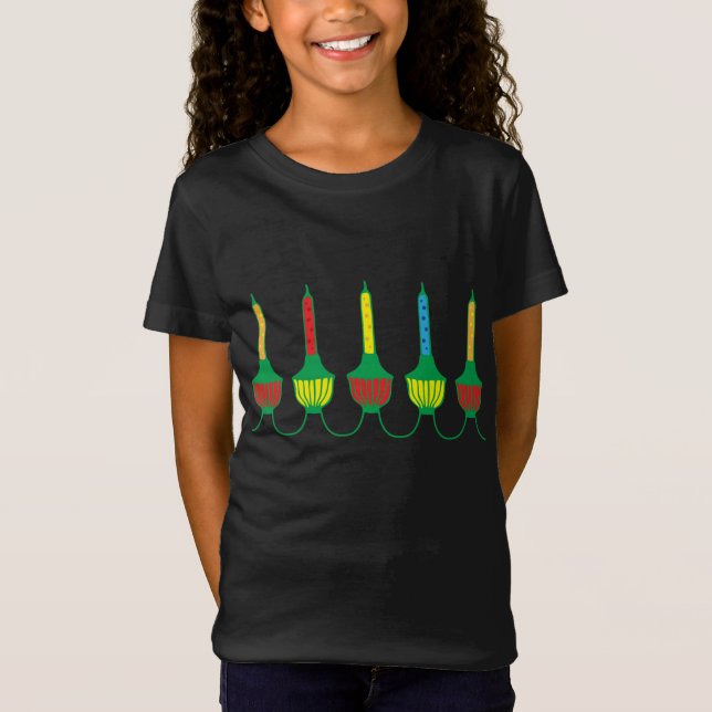 Retro Christmas Bubble Lights Geschenk T-Shirt (Vorderseite)