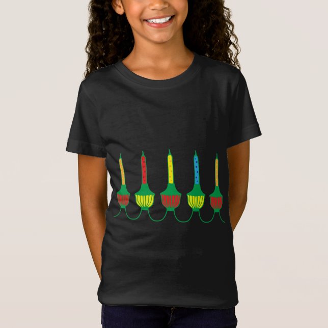 Retro Christmas Bubble Lights Geschenk T-Shirt (Vorderseite)