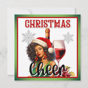 Retro Christmas Cheer Pinup Feiertagskarte
