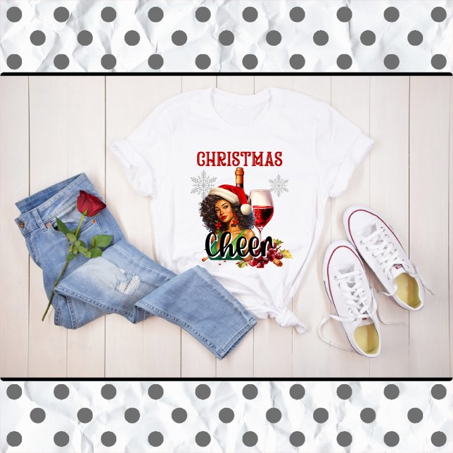 Retro Christmas Cheer Pinup T-Shirt (Von Creator hochgeladen)