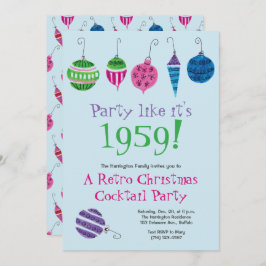 Retro Christmas Cocktail Party Vintag Urlaub Einladung