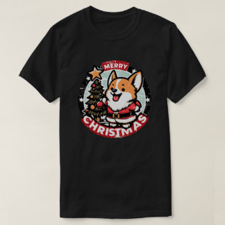 Retro Christmas Corgi Geschenke für Hundefreunde T-Shirt