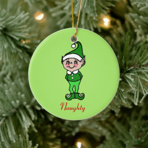 Retro Christmas Elf Ornament