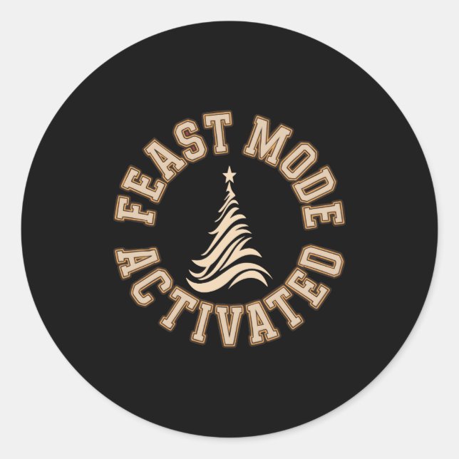 Retro Christmas Energy  Runder Aufkleber (Vorderseite)