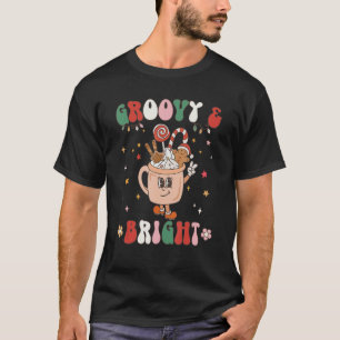 Retro Christmas Groovy & Bright Hot Cocoa Hot Choc T-Shirt