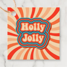 Retro Christmas Holidays Holly Jolly Typografie