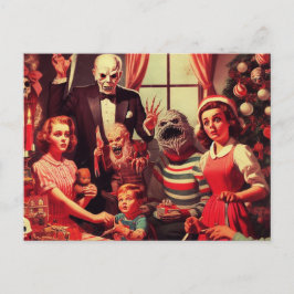 Retro Christmas Horror Postkarte