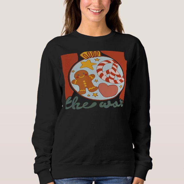 Retro Christmas Joy To The World Groovy Christmas  Sweatshirt (Vorderseite)