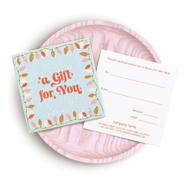 Retro Christmas Lights Geschenkgutschein (Von Creator hochgeladen)