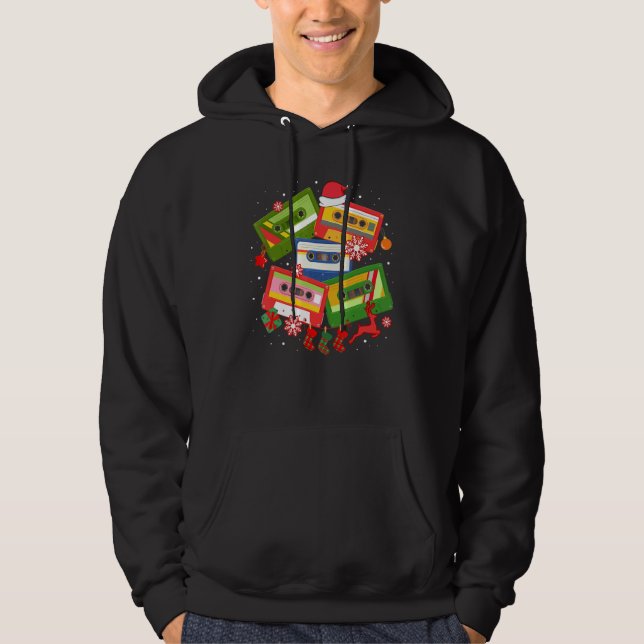 Retro Christmas Music Cassette Tapes Xmas For Men  Hoodie (Vorderseite)