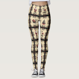 Retro Christmas Pattern Leggings