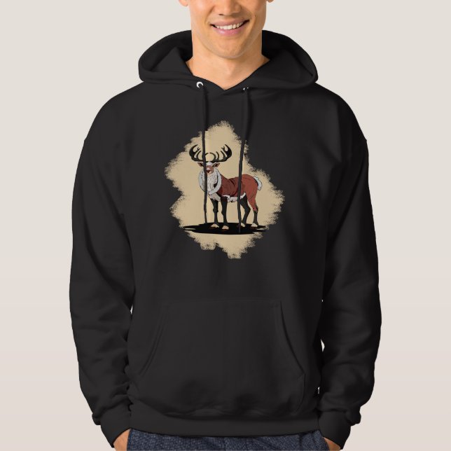 Retro Christmas Reindeer Hoodie (Vorderseite)