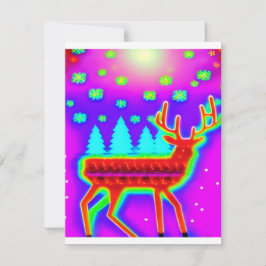 Retro Christmas Reindeer pixelig 16-Bit-Arkade Feiertagskarte